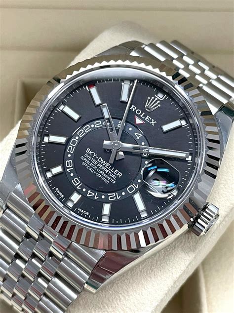 sky dweller stainless steel rolex|Rolex Sky-Dweller 42mm.